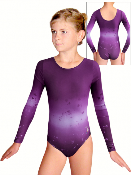 Gymnastický dres D37d t157 fialová