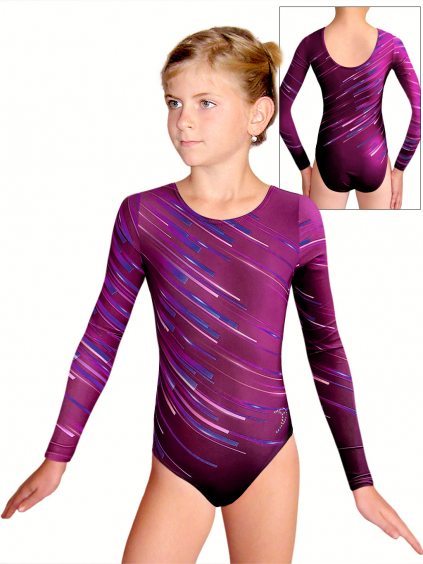 Gymnastický dres D37d t159 tmavě růžová