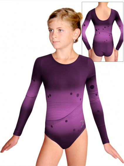 Gymnastický dres D37d t158 fialová