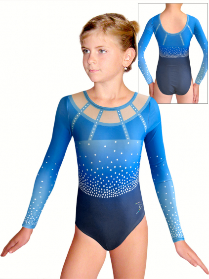 Gymnastický dres D37d t155 modrá