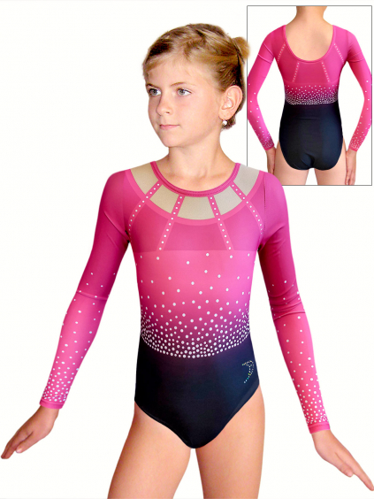 Gymnastický dres D37d t155 růžová