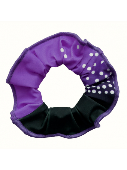 Gumička do vlasů - scrunchie - t155 fialová