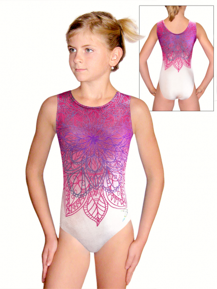 Gymnastický dres D37r t170 růžovofialová samet