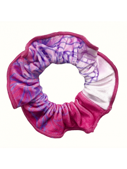 Gumička do vlasů - scrunchie - t170 růžovofialová samet