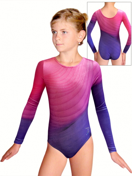 Gymnastický dres D37d t171 růžovofialová samet