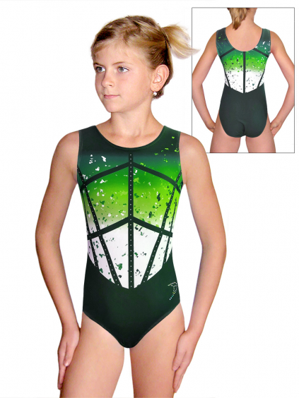 Gymnastický dres D37r t154a zelená