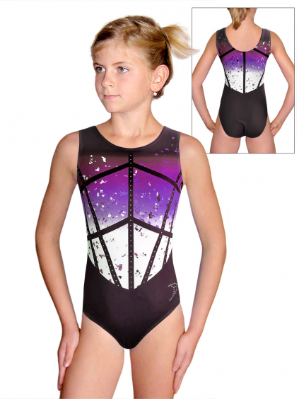 Gymnastický dres D37r t154a fialová