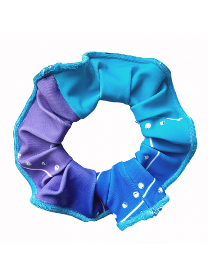 Gumička do vlasů - scrunchie - t156 fialovomodrá