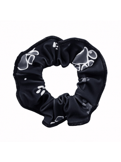 Gumička do vlasů - scrunchie - t176 s bílou