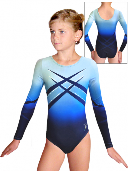 Gymnastický dres D37d t173 modrá