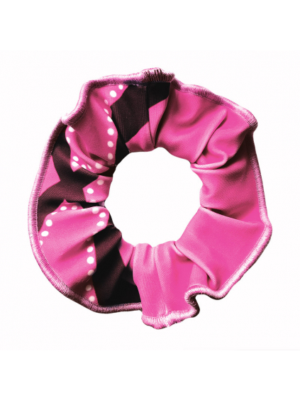 Gumička do vlasů - scrunchie - t173 růžová