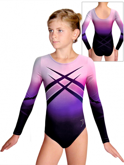 Gymnastický dres D37d t173 fialová