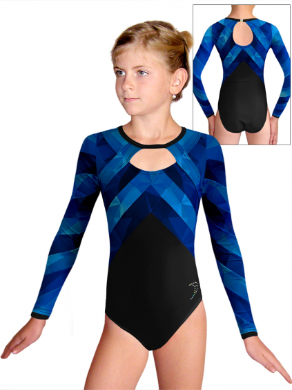 Gymnastický dres  D37d-67 t177 modrá