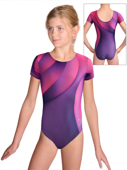 Gymnastický dres  D37kk t183 fialovorůžová
