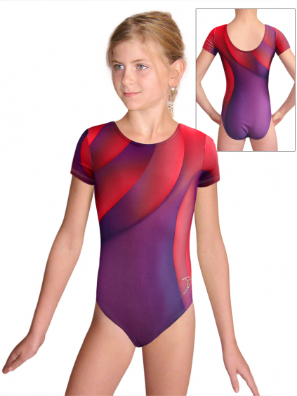 Gymnastický dres  D37kk t183 červenorůžová