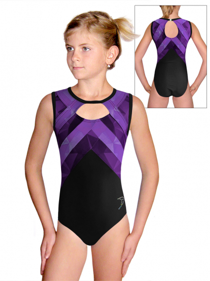 Gymnastický dres  D37r-66 t177 fialová