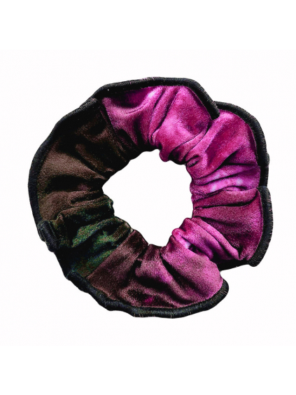 Gumička do vlasů - scrunchie - t189 růžová samet