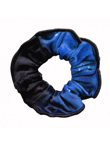 Gumička do vlasů - scrunchie - t189 modrá samet