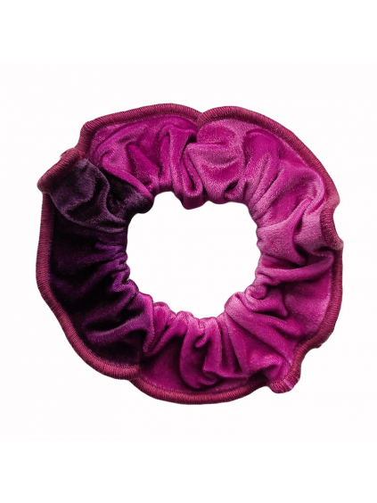 Gumička do vlasů - scrunchie - t187 růžová samet