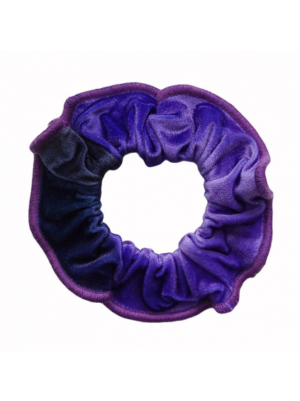 Gumička do vlasů - scrunchie - t187 fialová samet