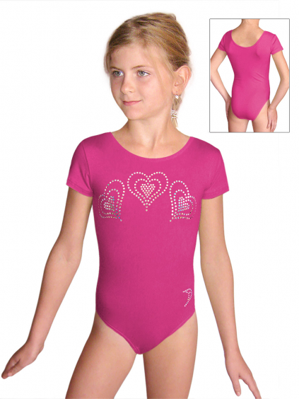 Gymnastický dres B37kkg f139 růžová elastická bavlna