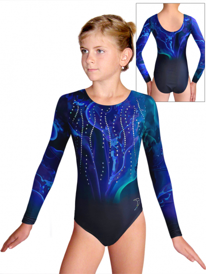 Gymnastický dres D37d F143p t196 modrá