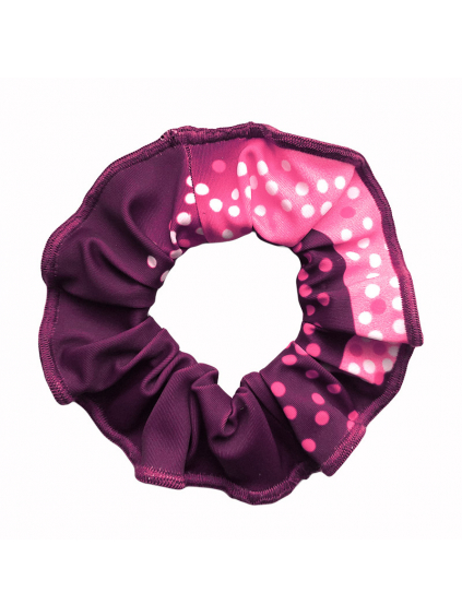 Gumička do vlasů - scrunchie - t198 růžová