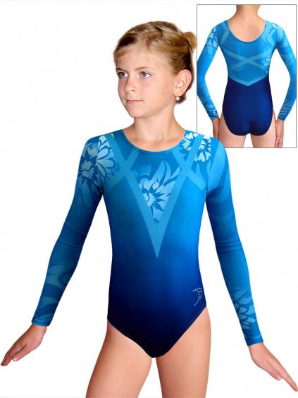 Gymnastický dres D37d t199 modrá