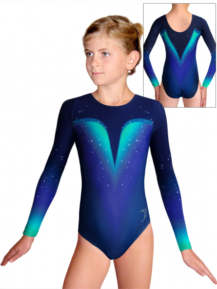 Gymnastický dres D37d t117 modrá