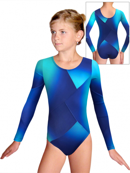 Gymnastický dres D37d-52 t236 modrá