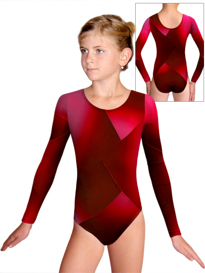 Gymnastický dres D37d-52 t236 červená