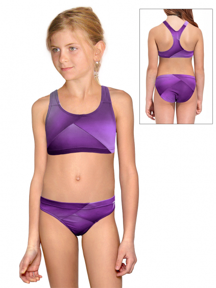 Dívčí sportovní plavky dvoudílné PD661 t236 fialová