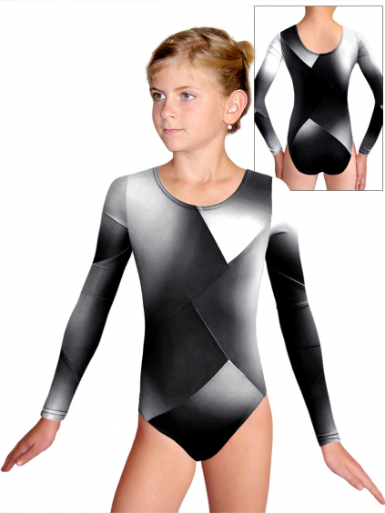 Gymnastický dres D37d-52 t236 černobílá