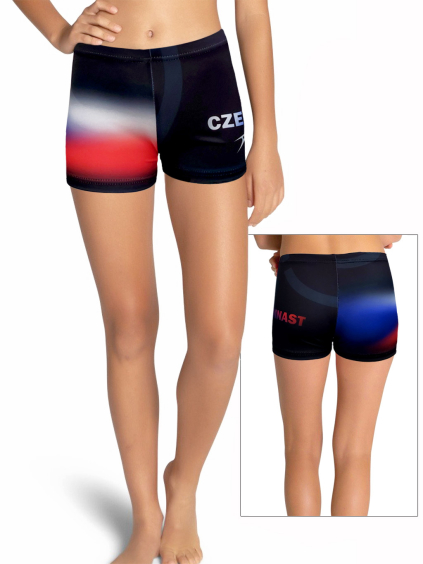 Funkční sportovní kraťasy - mini šortky D36k-b t240 CZECH GYMNAST