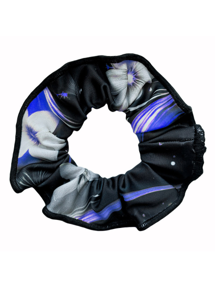 Gumička do vlasů - scrunchie - t253 černomodrá