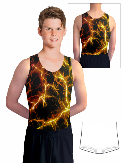 Gymnastický dres chlapecký, pánský D37chn v528