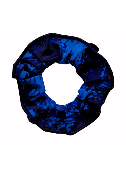 Gumička do vlasů - scrunchie - v538 s modrou