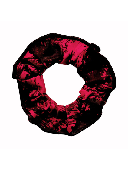 Gumička do vlasů - scrunchie - v540 s červenou
