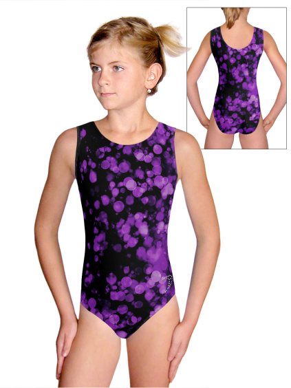 Gymnastický dres D37r v547 černofialová