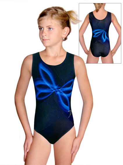 Gymnastický dres D37r-52 t255 černomodrá