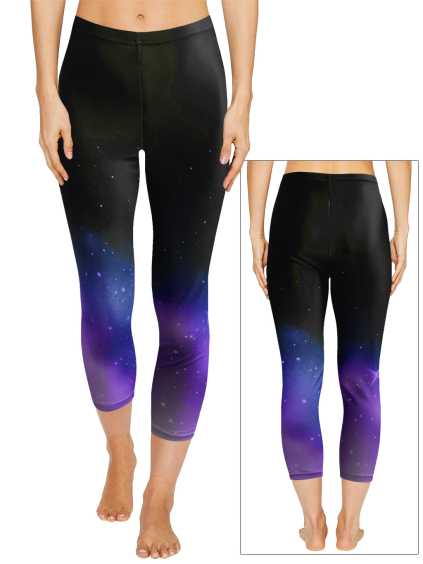 Funkční sportovní 3/4 legíny D36pk t185 černomodrá