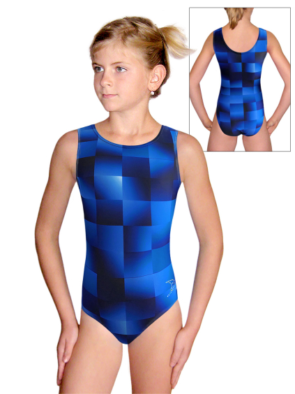 Gymnastický dres D37r v535 černomodrá