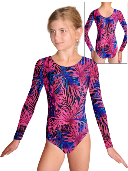 Gymnastický dres D37d v549 růžovomodrá