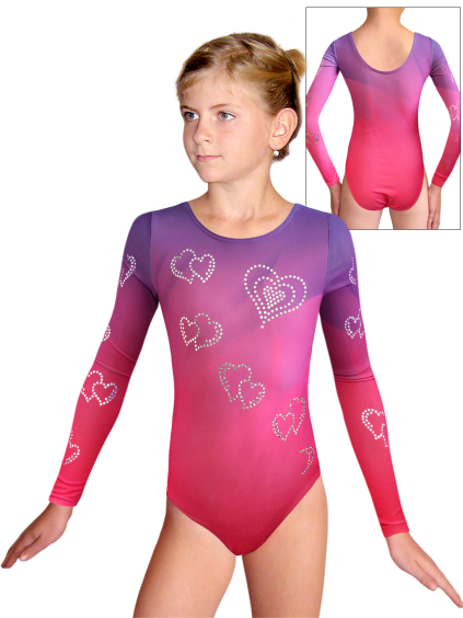 Gymnastický dres závodní D37d t275 f187 růžová