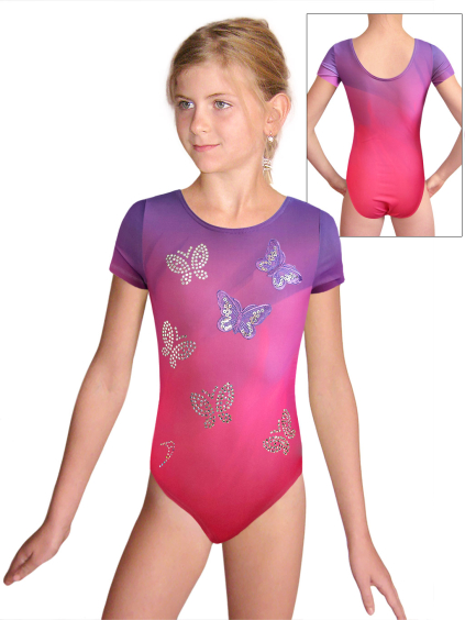 Gymnastický dres D37kk t275 f186 růžová