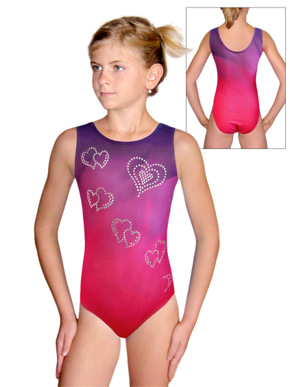 Gymnastický dres závodní D37r t275 f187 růžovofialová