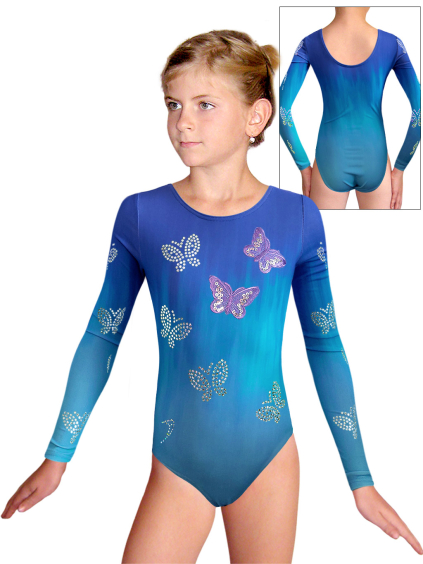Gymnastický dres závodní D37d t276 f186 modrá