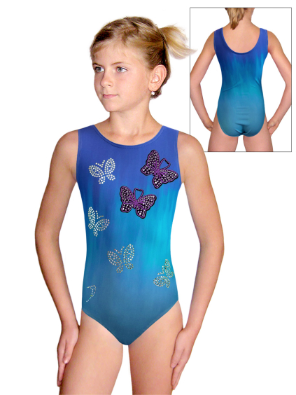 Gymnastický dres závodní D37r t276 f186 modrá