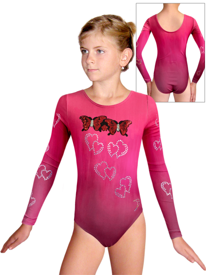 Gymnastický dres závodní D37d t276 f186 růžová