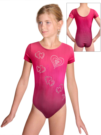 Gymnastický dres D37kk t276 f186 růžová